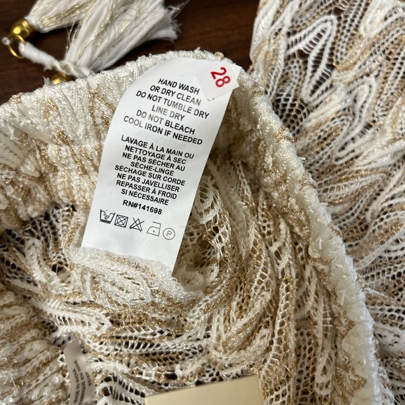 Ramy Brook Cream and Gold Swim Coverup - Picture 5 of 14